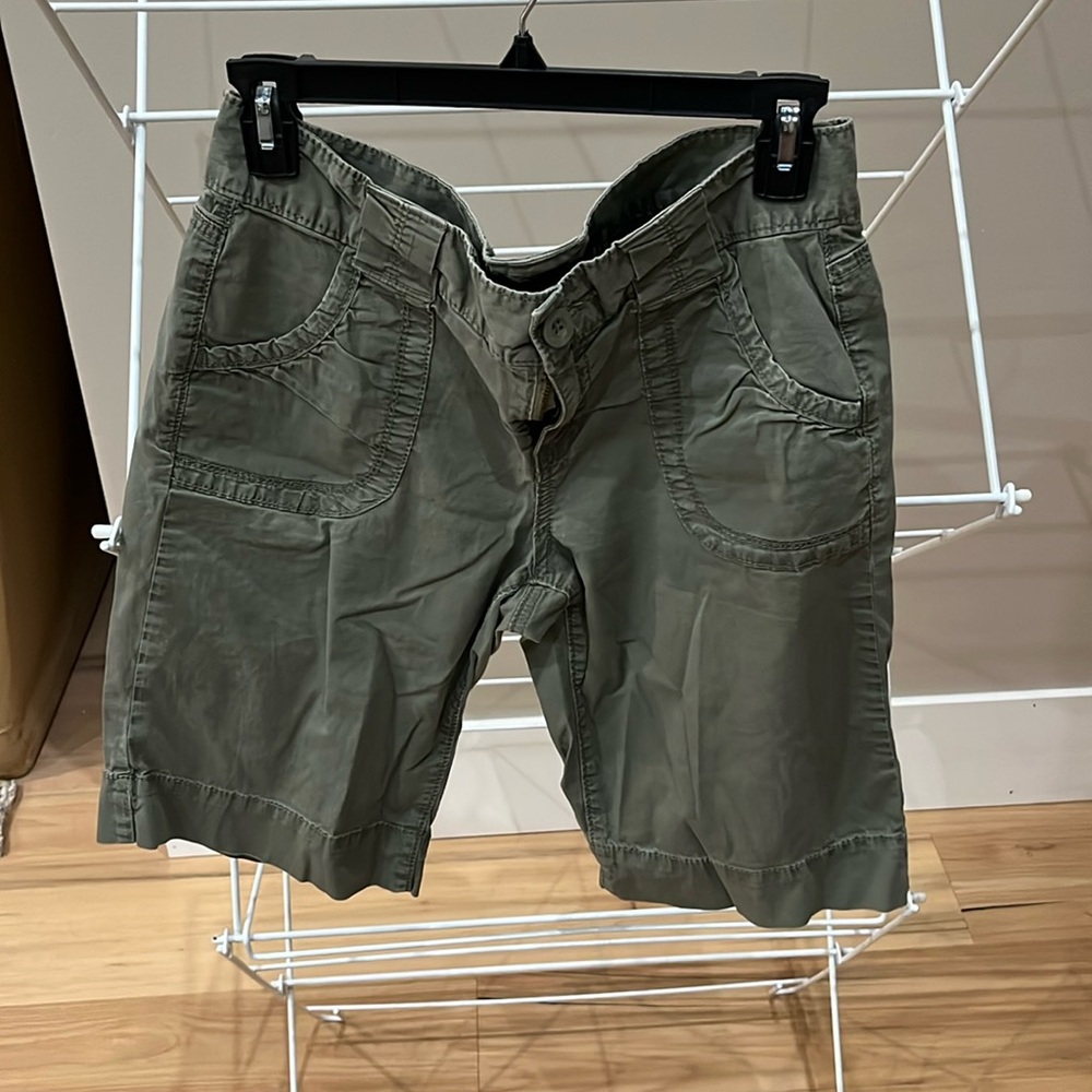Sage green knee length shorts